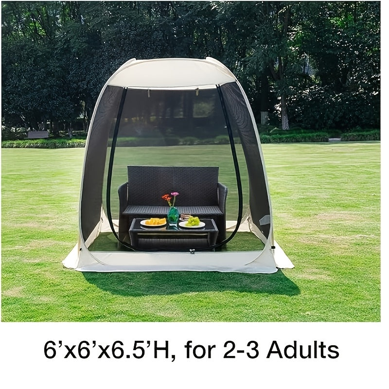 Pop Up Screen House 6 10 15 Person Outdoor Screen Tent with Mosquito Netting UV Resistant Instant Setup Screened Gazebo Sun Shelter with Carry Bag for Garden Patio Backyard Camping