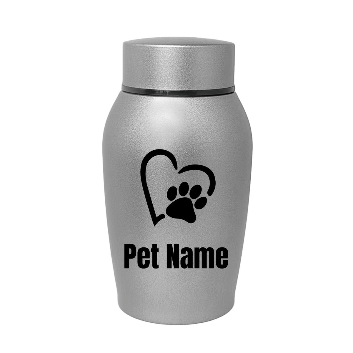 Personalized Pet Urn for Ashes – Stainless Steel Dog & Cat Cremation Urn with Thread-Top Design, Custom Memorial Keepsake for Beloved Pets