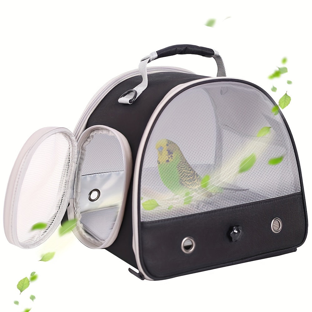 Foldable Bird Travel Cage Carrier for Parakeets Budgies Cockatiels Conures & Parrots – Compact Transport Case with Perch & Soft Mat Airline Approved for Vet Trips & Outdoor Adventures