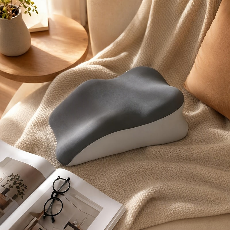 Upgraded Ergonomic Wavy Bolster Pillow – Soft & Skin-Friendly, Neck Support for Reading in Bed, Stomach Sleeping & Relaxation, High-Density Durable Cushion, Gray – Nova Mart