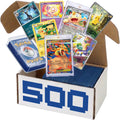 Pokémon 500 Card Mystery Lot - Guaranteed Ultra Rare EX/V/Mega, Holo, Rare, Uncommon & Common Authentic TCG Cards + Deck Box & Magnetic Card Case - Kids & Collectors