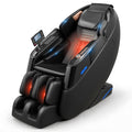 4D Zero Gravity Full Body Massage Chair 53 Inch SL Track 8 Airbags Waist Leg Heating Extendable Footrest Touchscreen Yoga Stretch Auto Modes 300LBS for Home Office Black