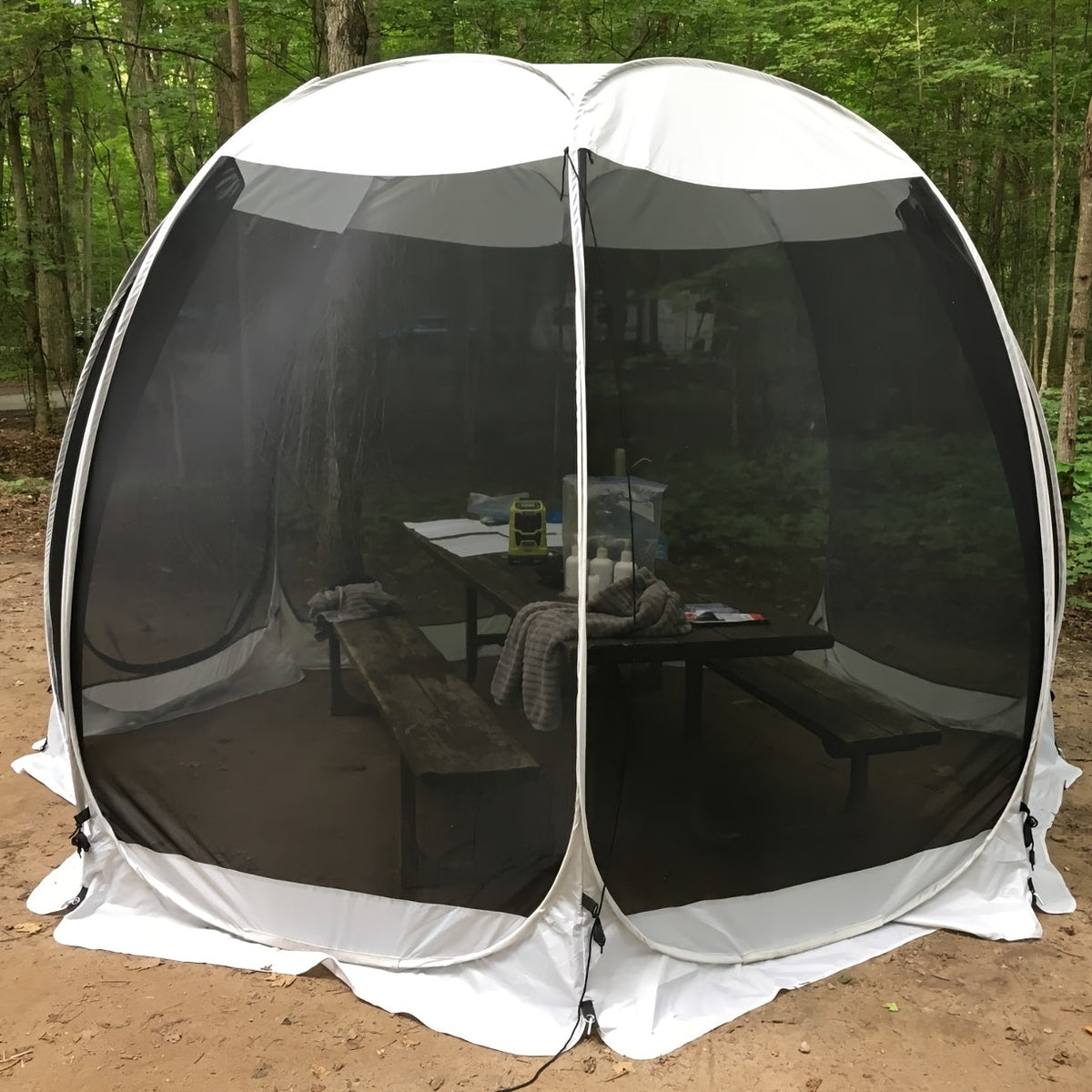 Pop Up Screen House 6 10 15 Person Outdoor Screen Tent with Mosquito Netting UV Resistant Instant Setup Screened Gazebo Sun Shelter with Carry Bag for Garden Patio Backyard Camping