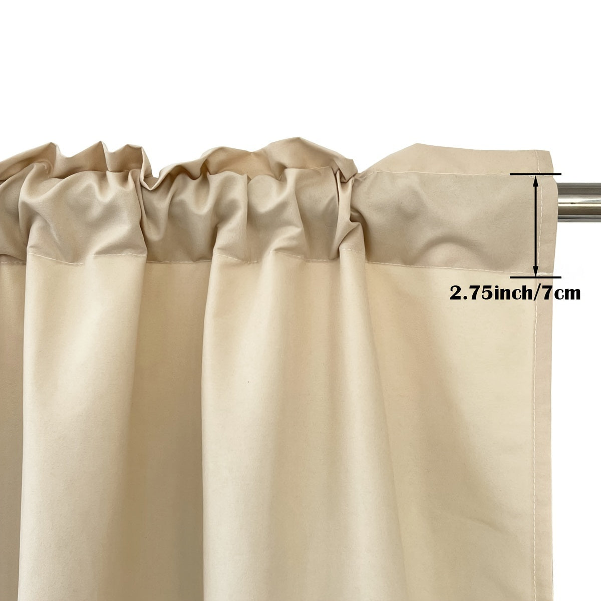 Rod Pocket Light Filtering Curtains 4 Panels Solid Color | Yarn-Dyed Fade Resistant Fabric | Easy 30-Second Install | Living Room Bedroom Office Patio Door | 10 Colors 8 Sizes 38-54 Wide 54-95 Long
