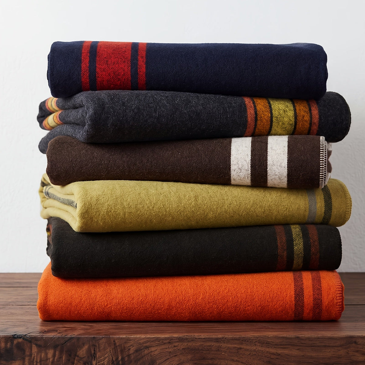 100% Wool Blanket Warm Thick Washable for Camping Outdoors Sporting Events & Survival Kits – Multiple Colors & Sizes | Sunset Land Forest