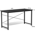 Computer Office Desk with Storage Bag & Headphone Hook 47 / 55 / 63 In Writing Gaming & Study Table for Small Spaces Home & Bedroom – Black White & Rust