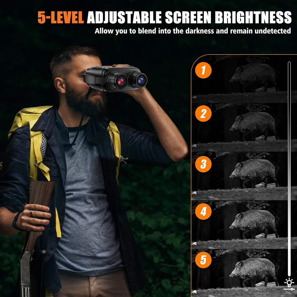 4K Night Vision Binoculars for Adults – 10x Digital Zoom, 2.8" HD Screen, 7-Level IR Illuminator, 12MP Photo & Video, Rechargeable – Perfect for Hunting, Boating & Outdoor Exploration, Gift for Men