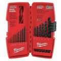 Milwaukee Thunderbolt Black Oxide Drill Bit Set 15-Piece HSS 135° Split Point Parabolic Flute 1/16–3/8 In for Plastic Steel & Wood with PACKOUT Case
