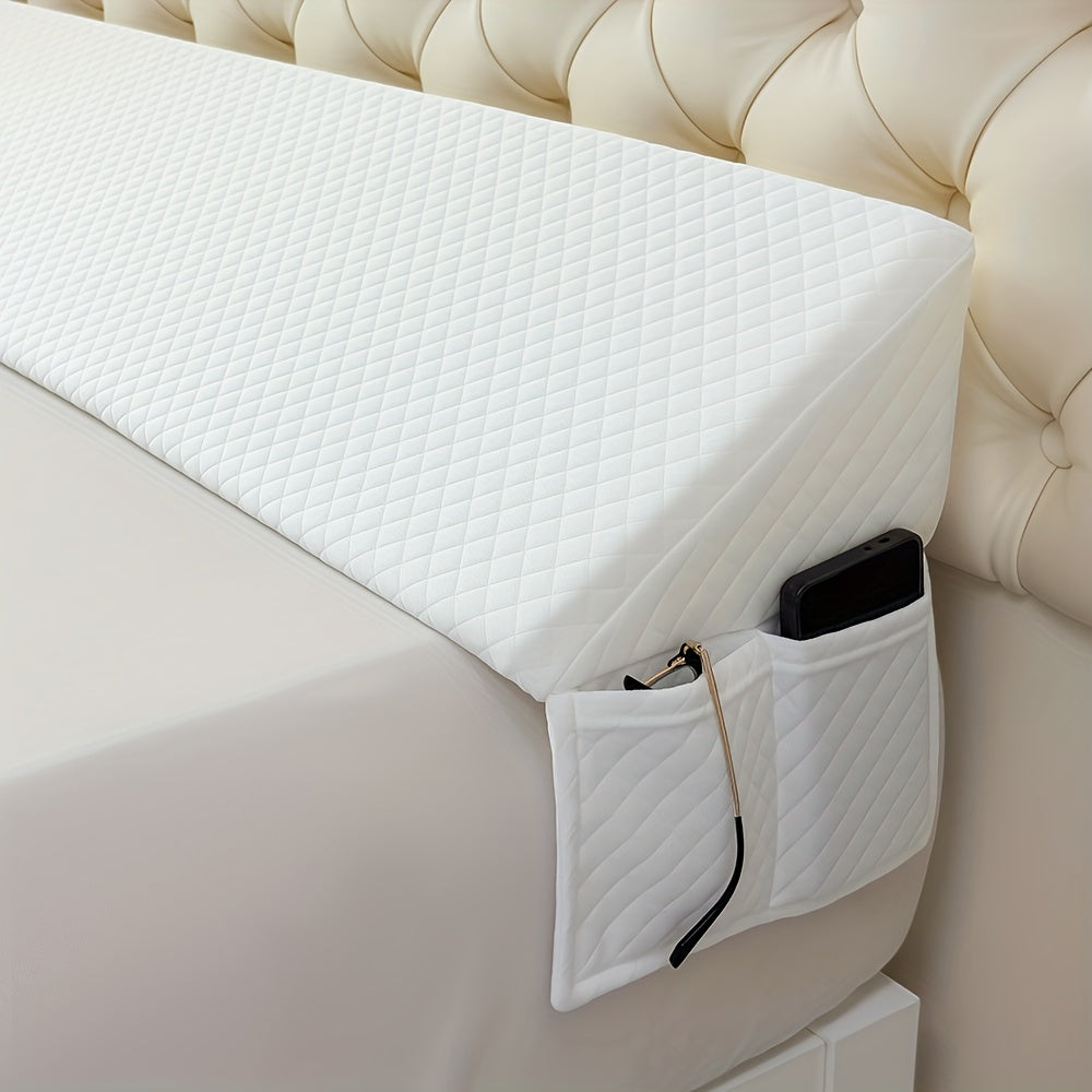 Bed Wedge Pillow & Headboard Gap Filler - Closes 0–7″ Gap Between Headboard & Mattress - Sleeping Backrest - Twin, Full, Queen & King - Gray, White, Navy, Black, Pink, Blue & Green