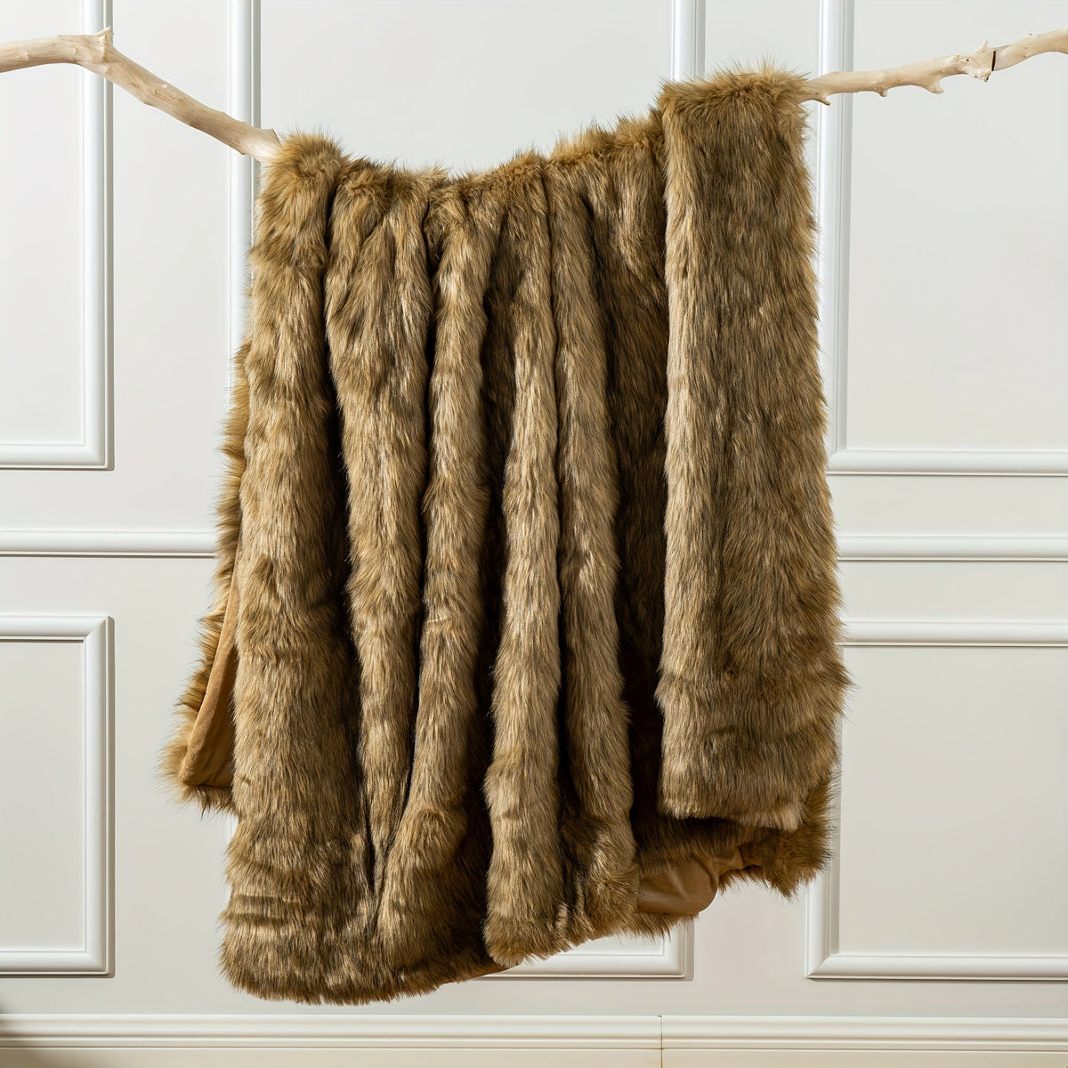 Luxury Shaggy Faux Fur Throw Blanket – Super Soft Fluffy Reversible Plush Velvet Warm Throw for Bed & Sofa in 6 Colors 2 Sizes (50"x60" & 60"x80")