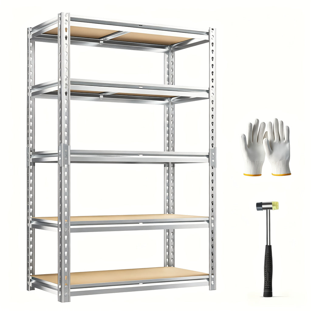 Heavy Duty Storage Shelves 5-Tier 2000LBS Adjustable Metal Shelving Unit for Garage Basement Pantry Closet 72H x 35.5W x 11.8D Inch