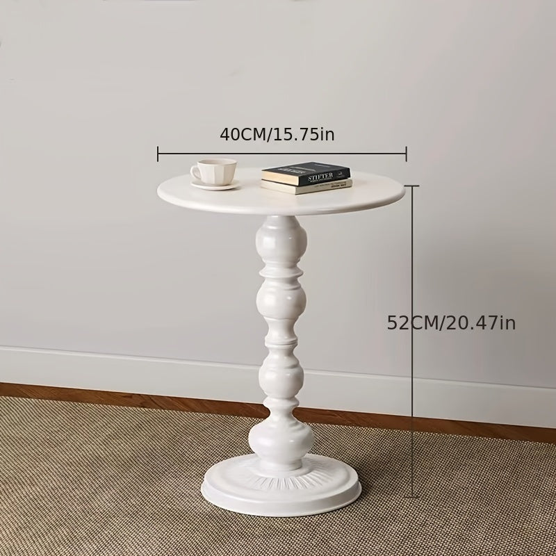 Cream Style Round Iron Sofa Side Table – Modern Minimalist 40cm (15.7") Creative Coffee Table for Living Room in Pink