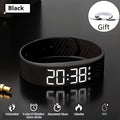 Minimalist Unisex Digital Watch - Alarm, Pedometer, Stopwatch & Luminous Display, Fashionable Sports Wristwatch for Students - Black, White, Pink & Blue