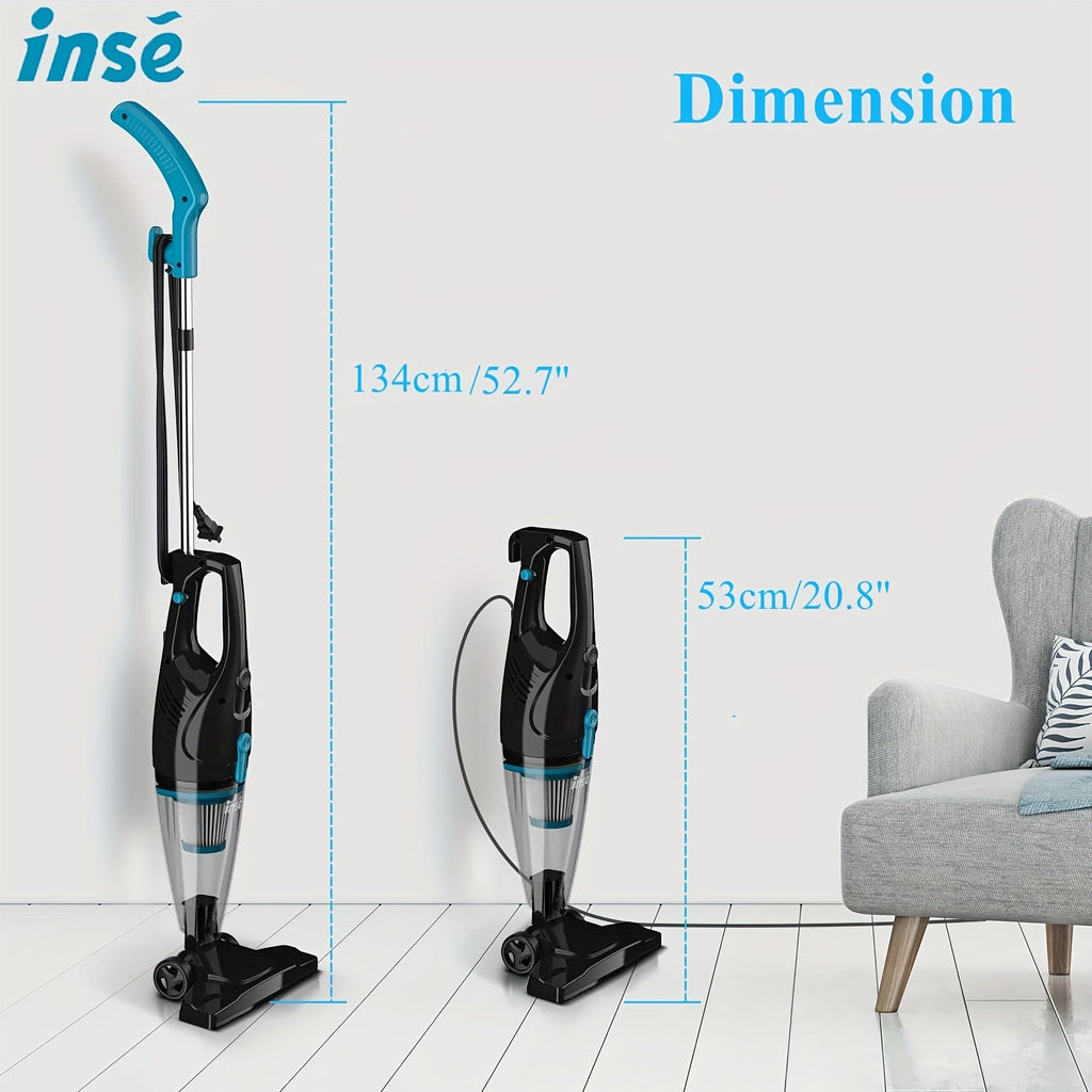 INSE R3S Corded Stick Vacuum Cleaner 400W & 16kPa Suction - HEPA Filtration, 9 Accessories, 3.75lb Ultra-Lightweight, 20ft Cord, for Pet Hair Hard Floor Carpet - 4 Colors