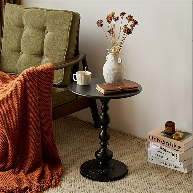 Cream Style Round Iron Sofa Side Table – Modern Minimalist 40cm (15.7") Creative Coffee Table for Living Room in Pink