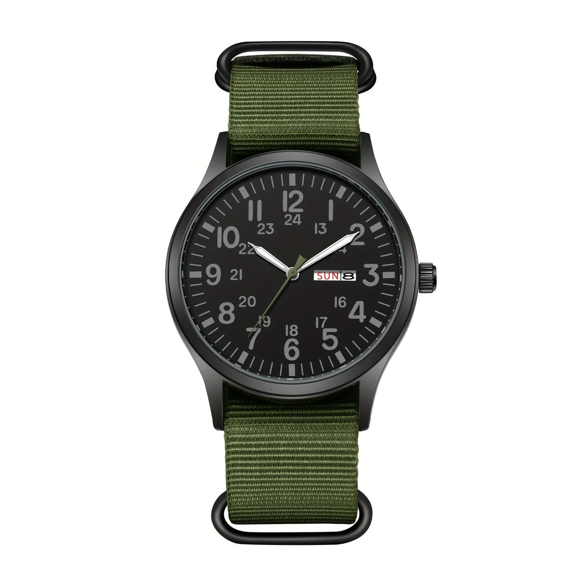 Men's Outdoor Sports Quartz Watch with Nylon Strap – Luminous Dial 24-Hour Military Scale Calendar Function, Lightweight Alloy Case, Multiple Colors Available, Casual Business Adventure Gift Watch for Men