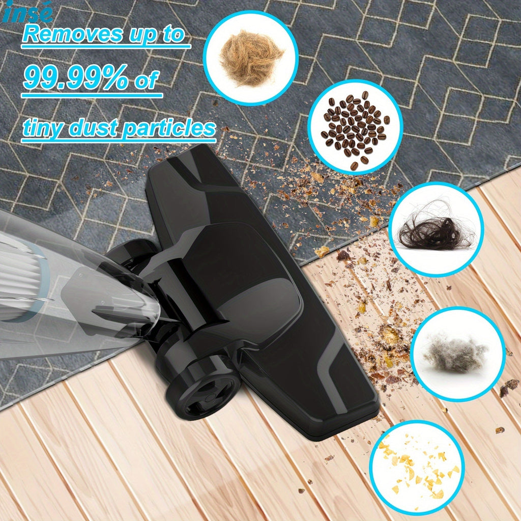 INSE R3S Corded Stick Vacuum Cleaner 400W & 16kPa Suction - HEPA Filtration, 9 Accessories, 3.75lb Ultra-Lightweight, 20ft Cord, for Pet Hair Hard Floor Carpet - 4 Colors