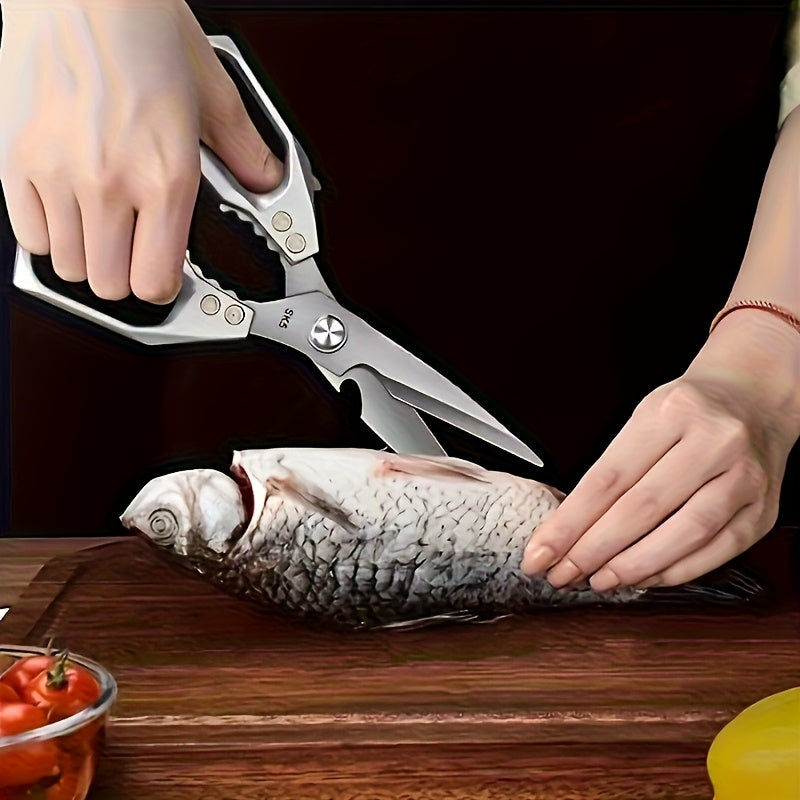 Heavy Duty Stainless Steel Kitchen Scissors Multi-Functional Chicken Bone Meat Scissors for Home Restaurant Garden Horticulture Outdoor Stainless Steel