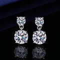 5 Carat Moissanite Stud Earrings for Women – 925 Sterling Silver Drop Earrings, Brilliant Luxury Fine Jewelry, Perfect Gift for Christmas, Valentine's Day & Special Occasions