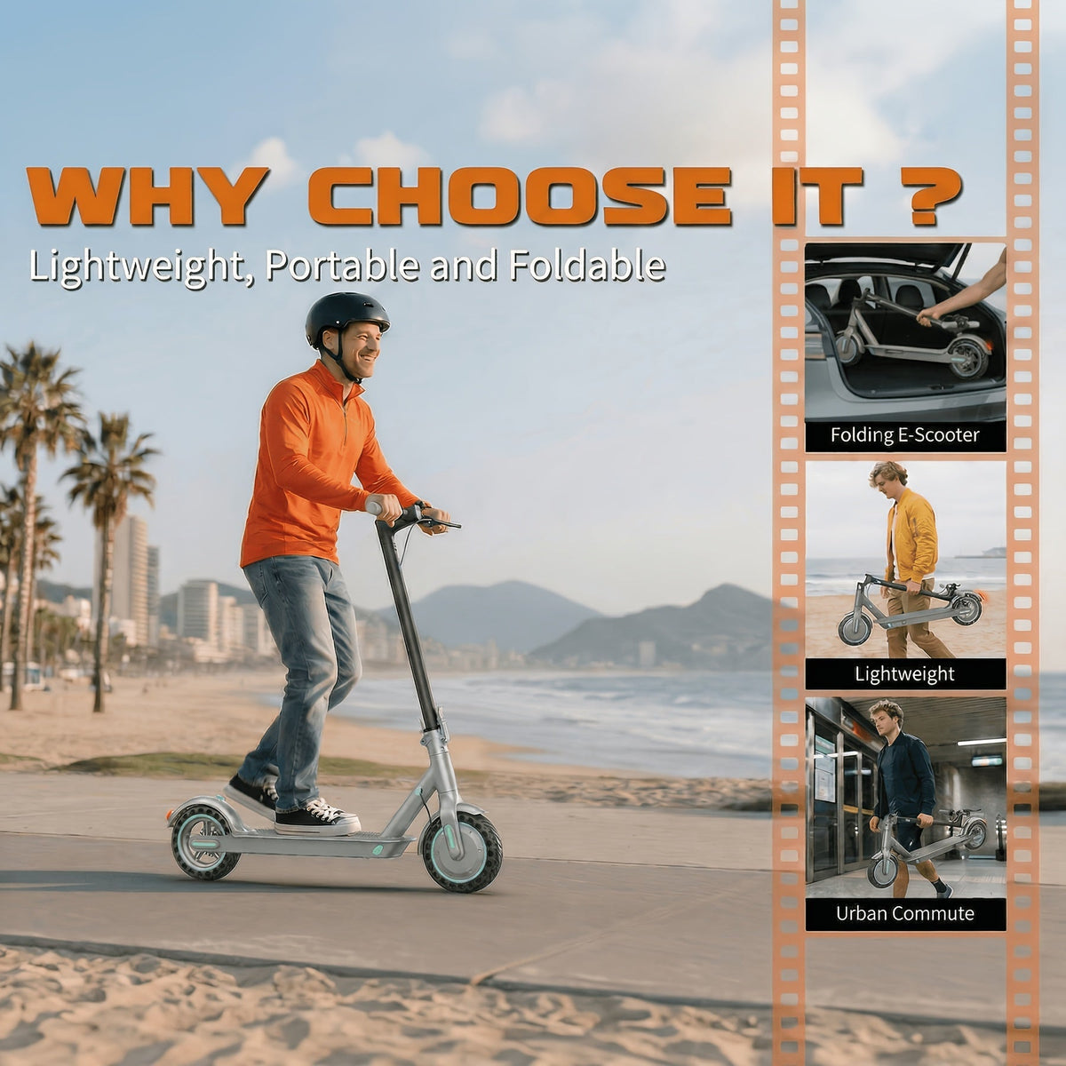350W Foldable Electric Scooter for Adults - 19 MPH Top Speed, 7.8Ah Battery 12-Mile Range, 8.5" Solid Tires, Smart LED Display, Dual Brake | Lightweight Commuter E-Scooter Birthday Gift