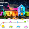 300FT Permanent Outdoor String Lights, IP68 Waterproof, Smart App Control, RGB Color Changing, for Garden, Patio, Party, Holiday, Christmas, Halloween, Year-Round Outdoor Decoration