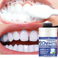 9D White Remineralizing Hydroxyapatite Tooth Powder - Deep Cleaning, Fresh Breath & Oral Health - Daily Use for Women & Men - 80ml / 2.7 fl oz