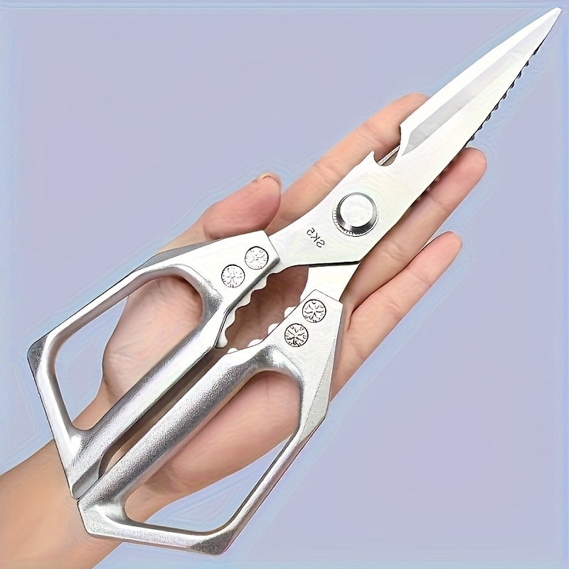 Heavy Duty Stainless Steel Kitchen Scissors Multi-Functional Chicken Bone Meat Scissors for Home Restaurant Garden Horticulture Outdoor Stainless Steel