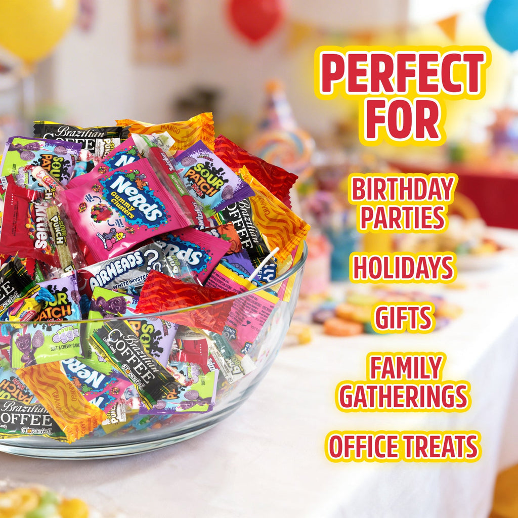 Assorted Bulk Candy Variety Pack - 4 Pounds Individually Wrapped Mix for Pinatas, Parties, Offices, Christmas, Holidays, Birthdays & Gifting