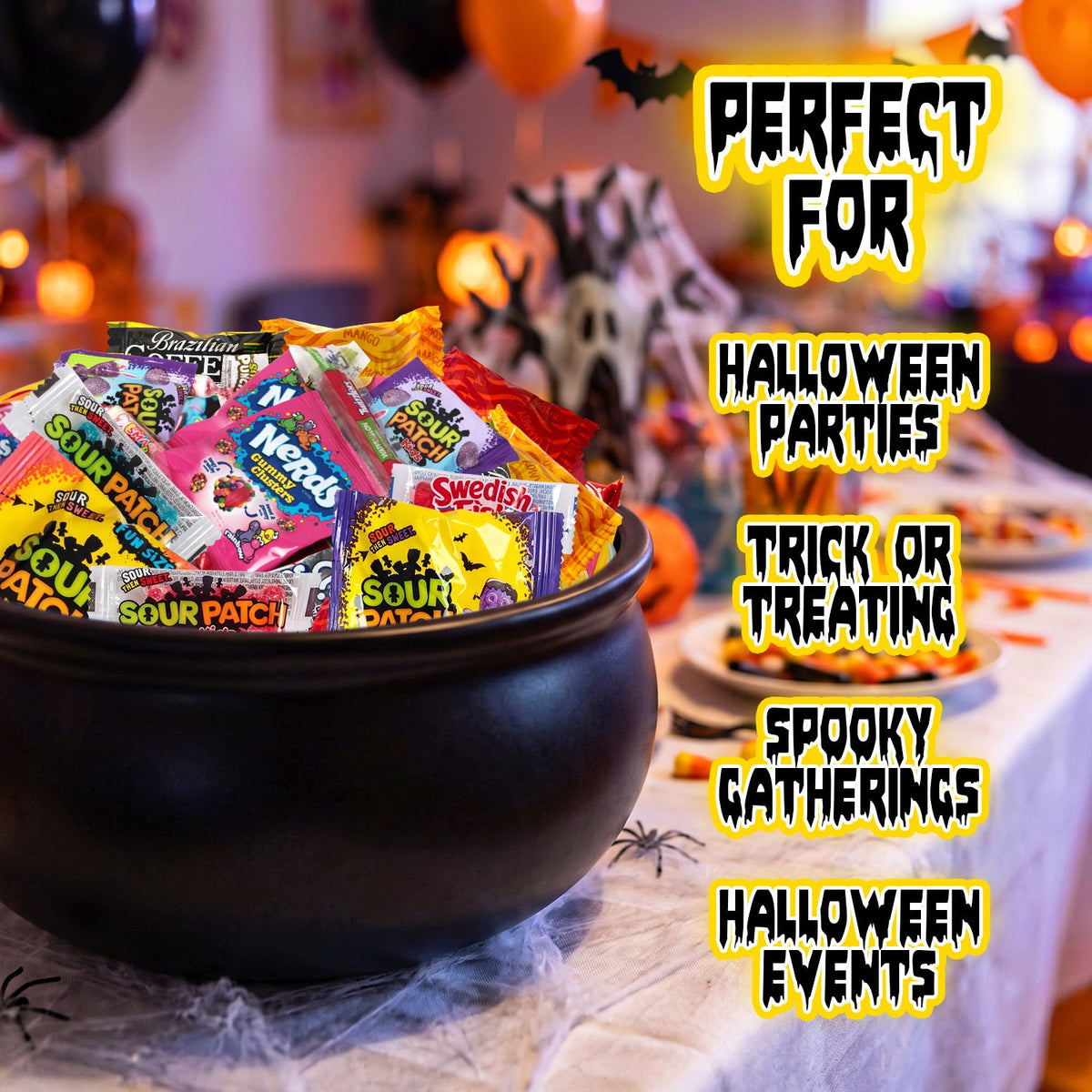 Halloween Candy Bulk Mix - 5 lb Individually Wrapped Assorted Sour, Gummy & Hard Candy for Trick-or-Treating, Goodie Bags, Trunk or Treat & Classroom Parties