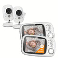 Baby Monitor Camera with Night Vision & Two-Way Audio – WiFi-Free Video Baby Monitor with Rechargeable Battery Temperature Monitoring Lullabies VOX Mode