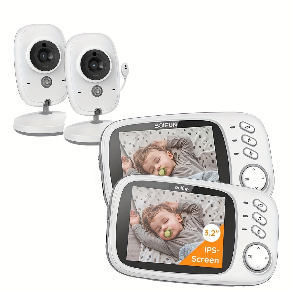 Baby Monitor Camera with Night Vision & Two-Way Audio – WiFi-Free Video Baby Monitor with Rechargeable Battery Temperature Monitoring Lullabies VOX Mode
