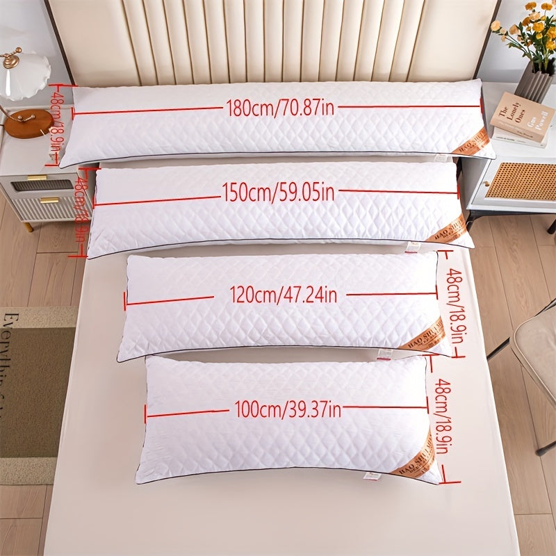 Premium Soft Quilted Long Body Pillow Insert – Slow Rebound Neck Support Comfortable Sleep for Bedroom Hotel Home Single & Double in Multiple Sizes