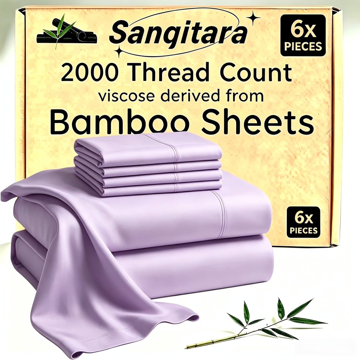 Cooling Bed Sheet Sets Bamboo Blend King Queen Full Twin – Ultra-Soft Deep Pocket Fitted Sheet for Hot Sleepers, Breathable Moisture-Wicking Lightweight Bedding White Black Apricot Gray Navy Purple