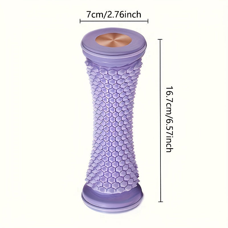 Plantar Fascia Foot Massager Roller Non-Electric Plastic Rolling Trainer for Heel Pain Relief Arch Support Foot Comfort Home Use Gray Purple
