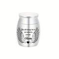 Small Keepsake Cremation Urn for Human or Pet Ashes – Mini Aluminum Alloy Funeral Urn with You Will Live in Our Memories Engraving, Memorial Ash Holder for Adults & Pets, Silver or Black