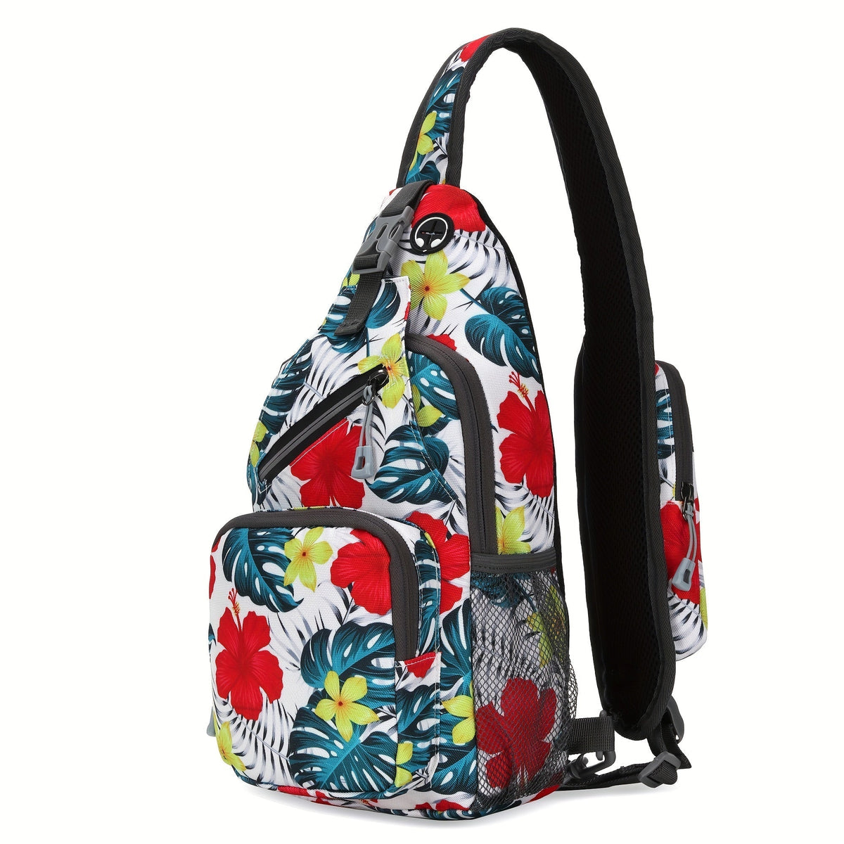 Large Capacity Crossbody Shoulder Bag for Men & Women – Multi-Purpose Embroidered Sports Style Travel Bag with Secure Zipper, Hands-Free Daily Commute & Outdoor Use, Multiple Colors