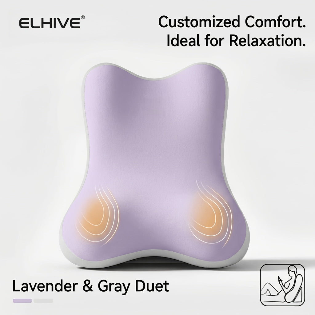 Adjustable Split Two-Piece Bed Wedge Reading Pillow - Large Memory Foam C-Shaped Backrest - Height Adjustable - Removable Washable Cover - Reading, Gaming & Back/Leg Support - 6 Color Block Options