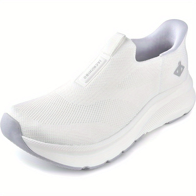 Men's Hands-Free Slip-In Sneakers – Wide Toe Box, Zero Drop Sole, Cushioned Mesh Walking Shoes for Casual & Everyday Wear – Rubber Sole, Pull-On Design (US 8–13.5)