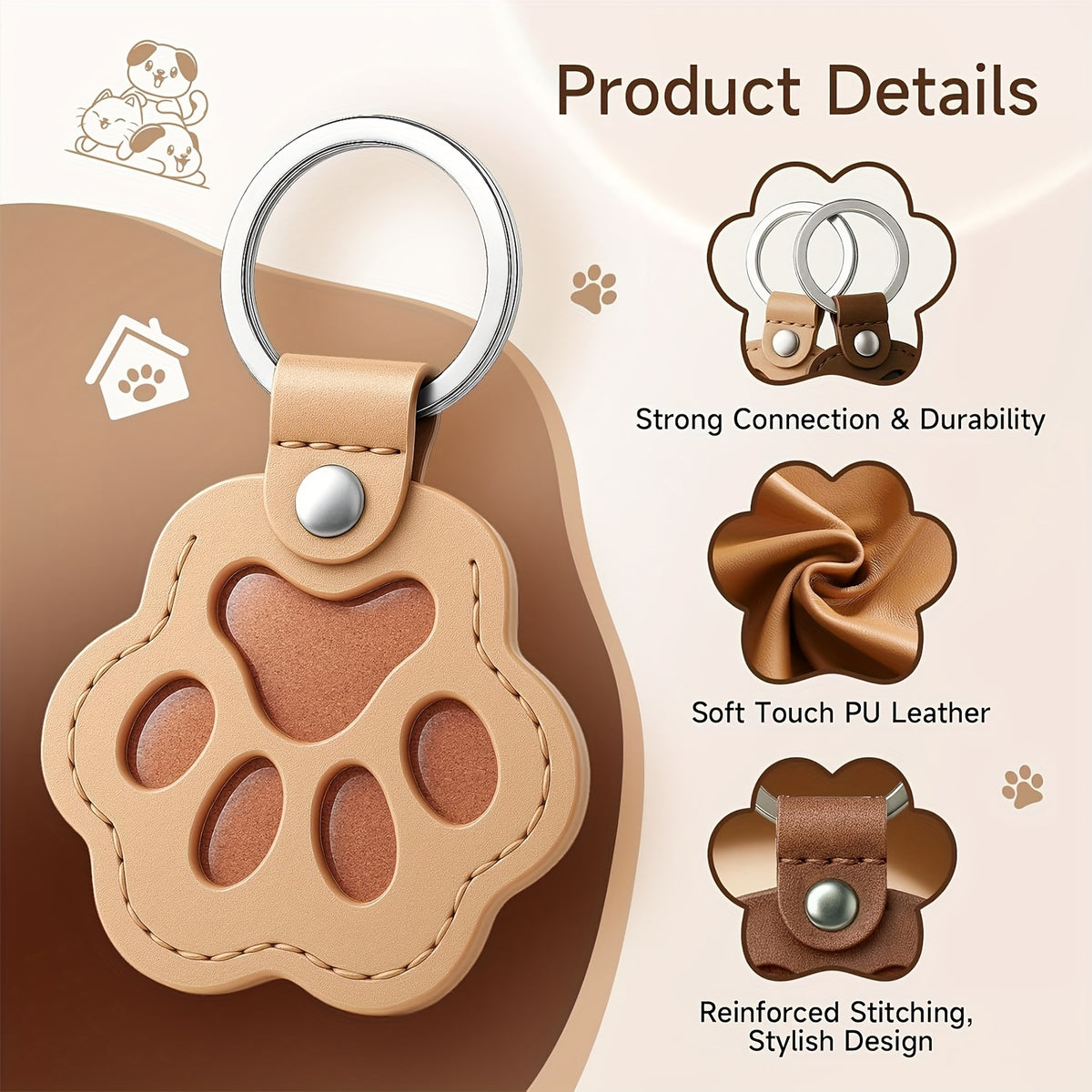 Personalized Pet Hair Souvenir Keychain - Custom Pet Avatar Hair Collection Keychain, Cute Dog & Cat Design Gift for Pet Lovers, Durable Pet Keepsake for Christmas Halloween Birthday