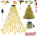 220 / 400 LED Christmas Fairy Light String - USB Powered, 8 Modes, 78.74in Waterfall Tree Lights - Garden, Terrace, Home & Christmas Tree Decoration - Warm, White & Colorful